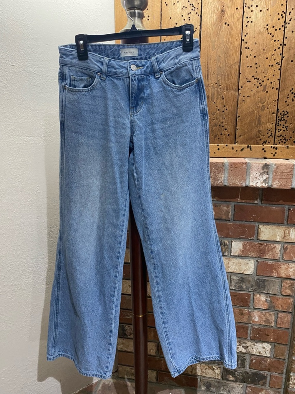 PacSun Light Blue Wide Leg Women's Jeans - Flared Denim